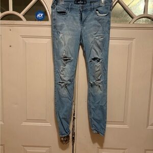 Hollister Light Blue Low Rise Super Skinny Jeans